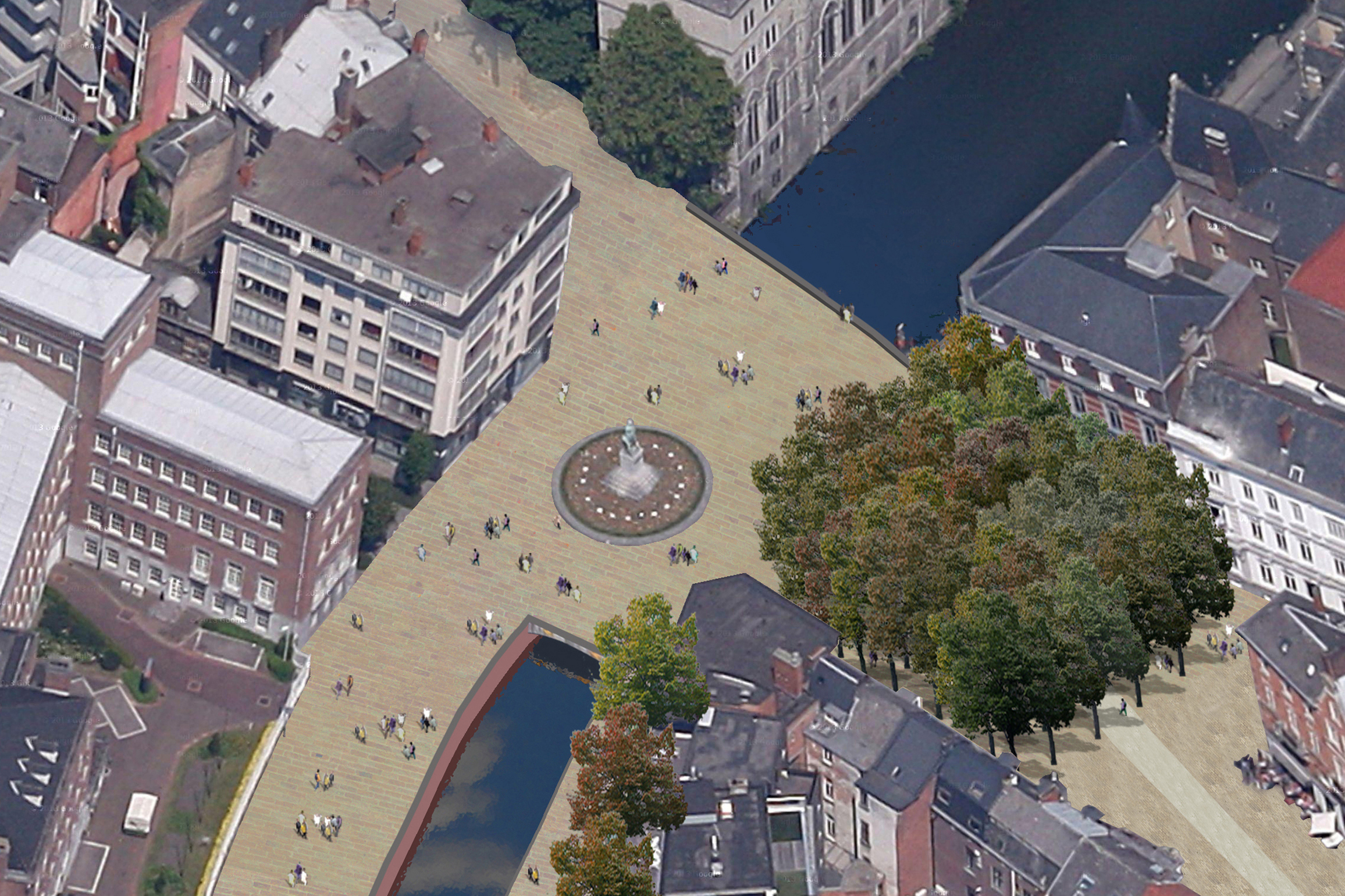 Dirk Coopman, Architect, Urban design, Gent, Stedenbouw, ruimtelijke ordening, plein, François Laurentplein