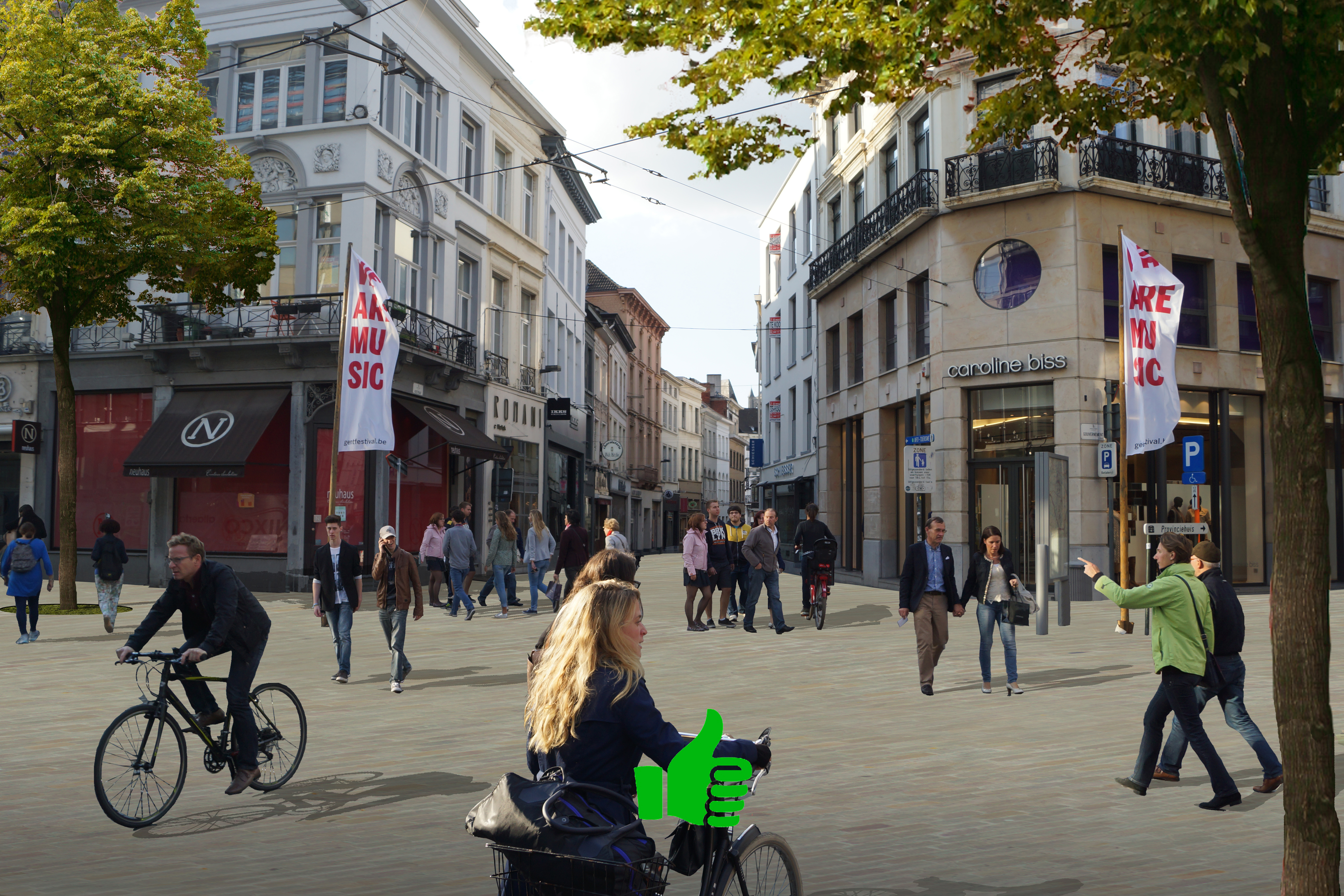 Dirk Coopman, Architectenbureau, Architect, stadscentrum Gent, voetgangerszone, publieke ruimte, stadsontwikkeling, openbaar vervoer, STOP principe, eerst Stappers en Trappers dan pas Openbaar vervoer en Personenwagens, voetgangersgebied, kindvriendelijke stad, city center, Ghent, pedestrian zone, public space, urban development, public transport, STOP principle, first Stappers and Trappers then only Public transport and passenger cars, pedestrian zone, child-friendly city