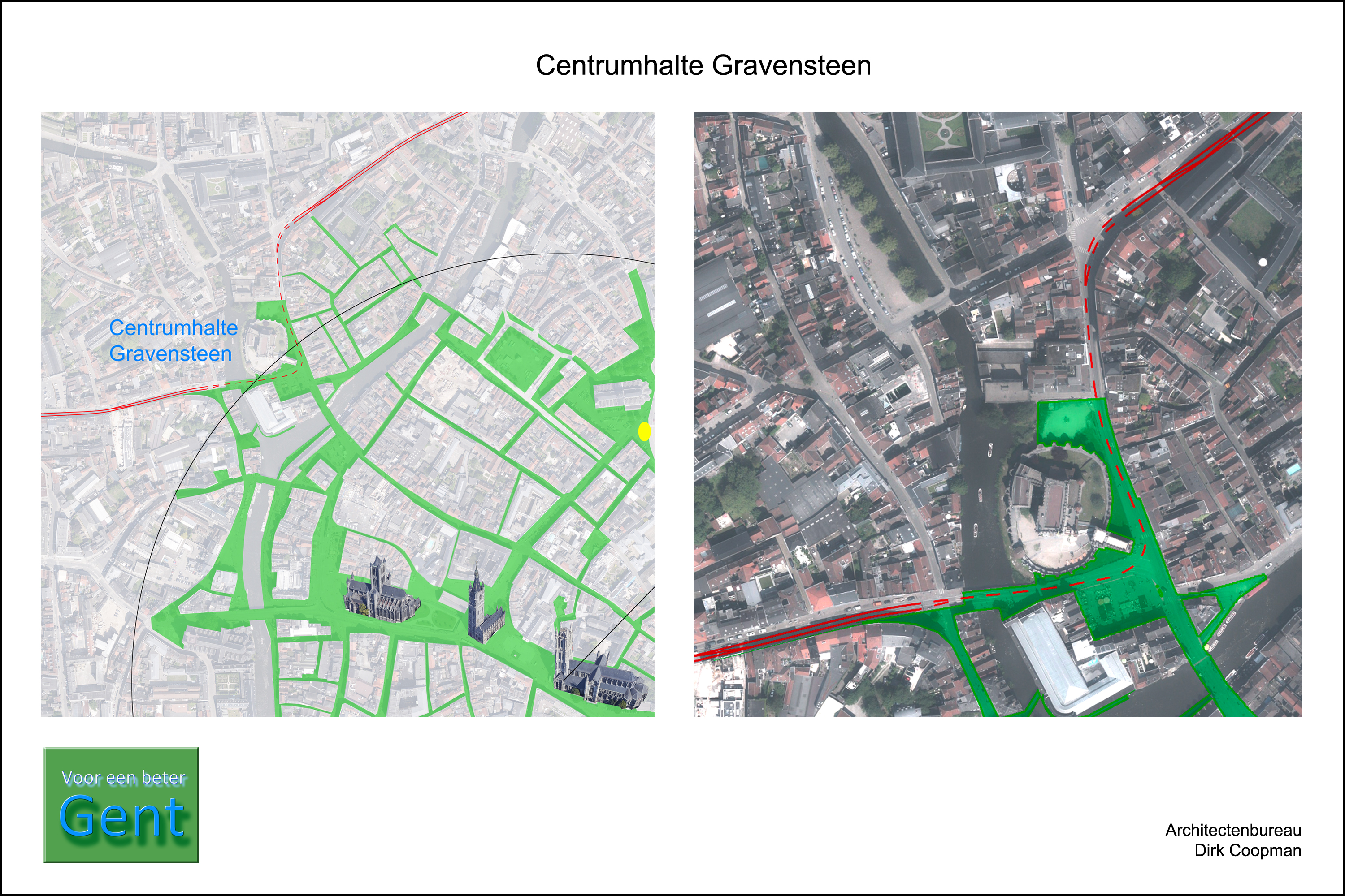 Dirk Coopman, Architectenbureau, Architect,  stadscentrum Gent, voetgangerszone, publieke ruimte, stadsontwikkeling, openbaar vervoer, STOP principe, eerst Stappers en Trappers dan pas Openbaar vervoer en Personenwagens, voetgangersgebied, kindvriendelijke stad, city center, Ghent, pedestrian zone, public space, urban development, public transport, STOP principle, first Stappers and Trappers then only Public transport and passenger cars, pedestrian zone, child-friendly city