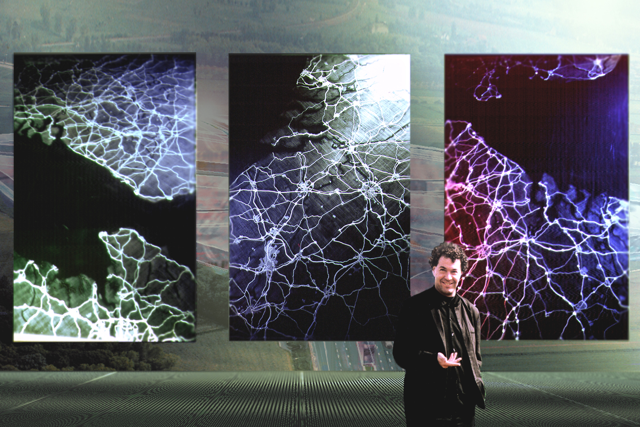 Dirk Coopman, Architect, Intercity highway, economy, underground emission transport, liquid waste, gaseous waste and solid waste, urban planning , autostrade, automated transport, motorway, autoroute, industrial zones, industrial areas, ecology, motorway junction, motorway intersection, bleu banana logistics becomes green banana
