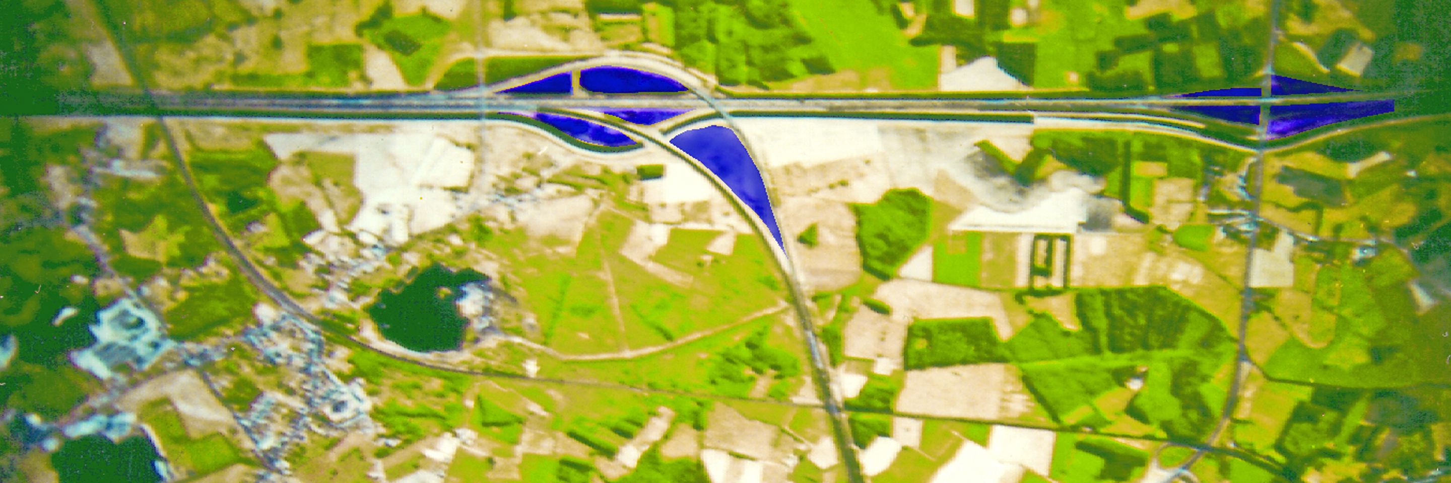 Dirk Coopman, Architect, Intercity highway, economy, underground emission transport, liquid waste, gaseous waste and solid waste, urban planning , autostrade, automated transport, motorway, autoroute, industrial zones, industrial areas, ecology, motorway junction, motorway intersection, bleu banana logistics becomes green banana
