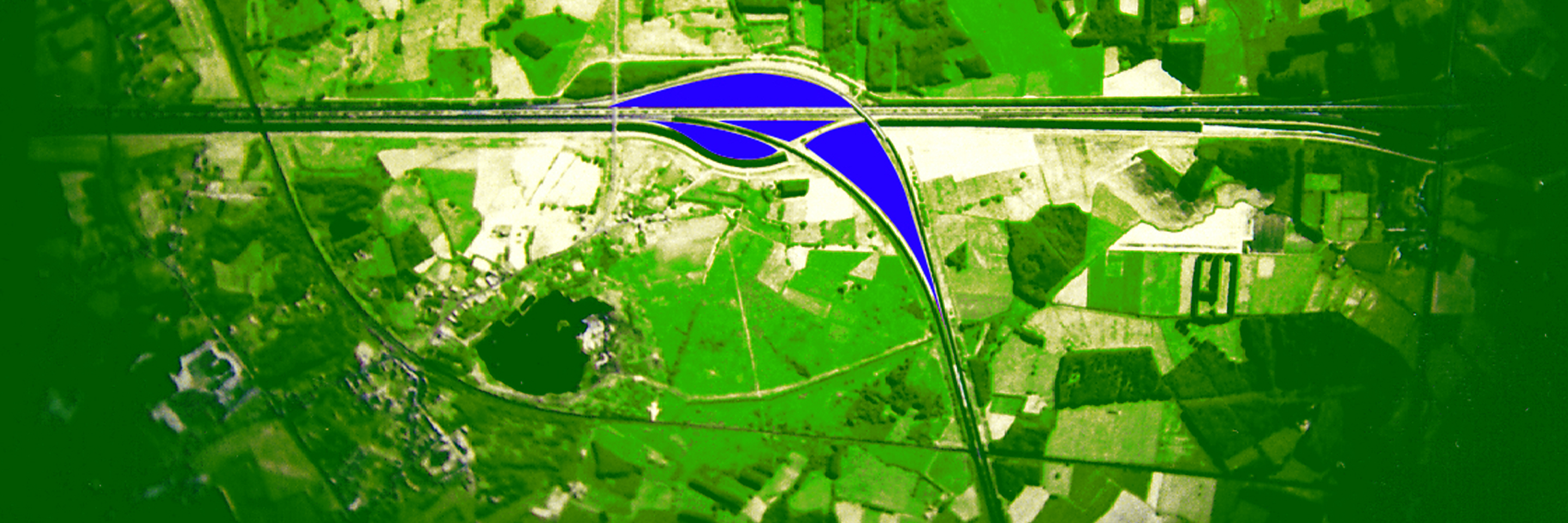Dirk Coopman, Architect, Intercity highway, economy, underground emission transport, liquid waste, gaseous waste and solid waste, urban planning , autostrade, automated transport, motorway, autoroute, industrial zones, industrial areas, ecology, motorway junction, motorway intersection, bleu banana logistics becomes green banana