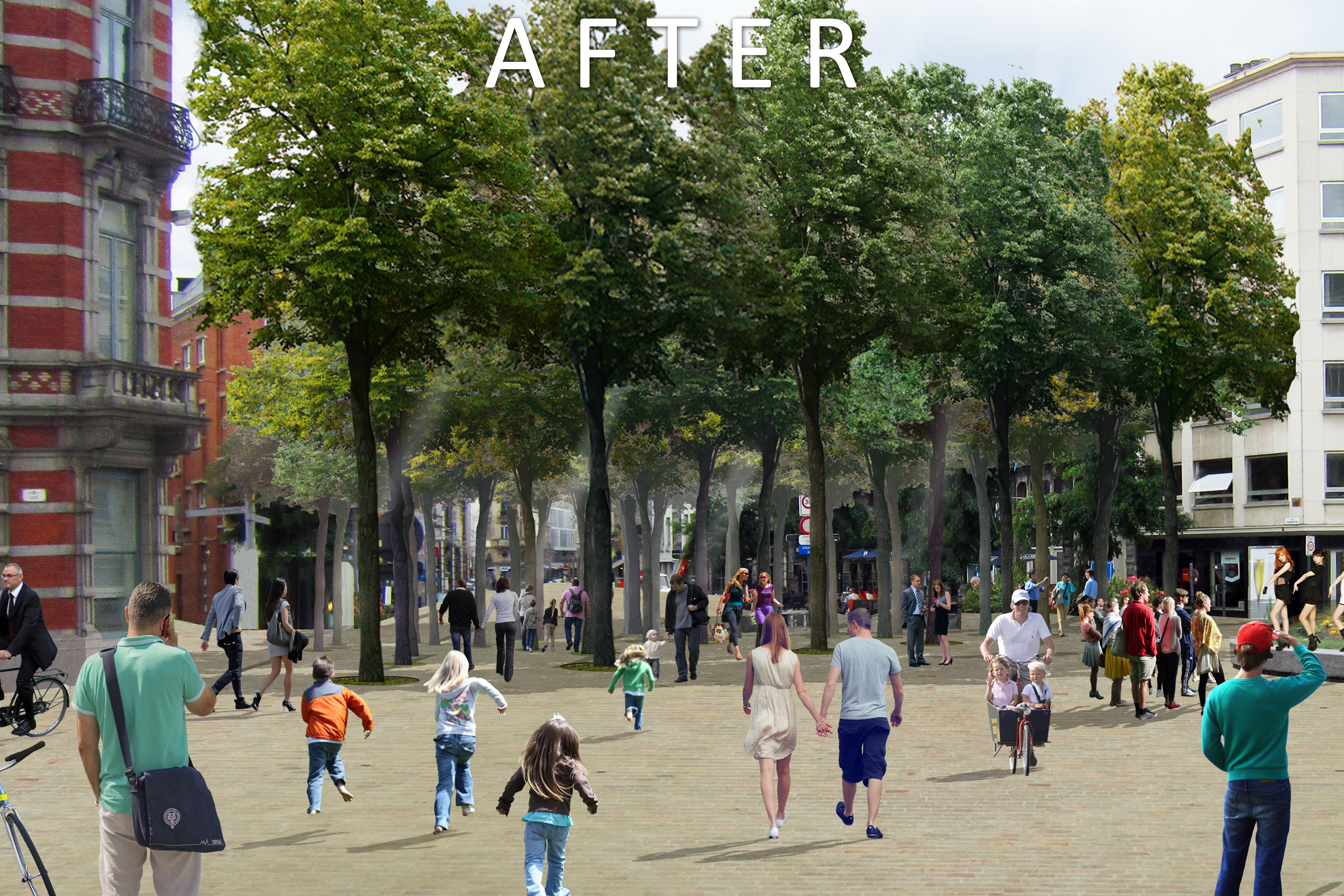 Dirk Coopman, architect, ruimtelijke ordening, Urban design, stedenbouw, , Architectuur, Gent,  Vlaanderenstraat, Francois laurentplein, pleinen, parken, stadsvernieuwing, city planning, openbaar vervoer, centrum ontwikkeling, stadsontwikkeling, city development, openbare ruimte, publieke ruimte