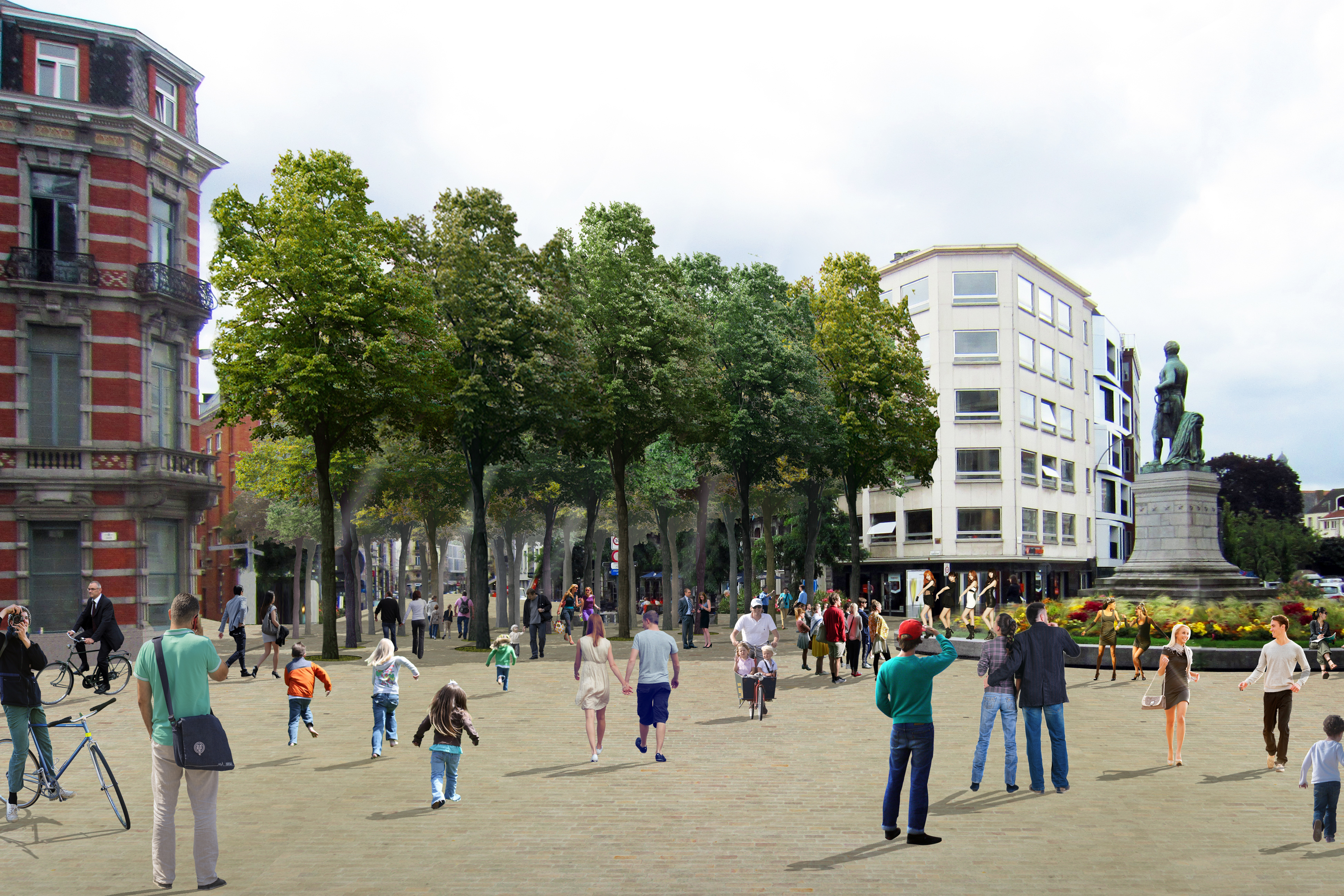 Dirk Coopman, architect, ruimtelijke ordening, Urban design, stedenbouw, , Architectuur, Gent,  Vlaanderenstraat, Francois laurentplein, pleinen, parken, stadsvernieuwing, city planning, openbaar vervoer, centrum ontwikkeling, stadsontwikkeling, city development, openbare ruimte, publieke ruimte