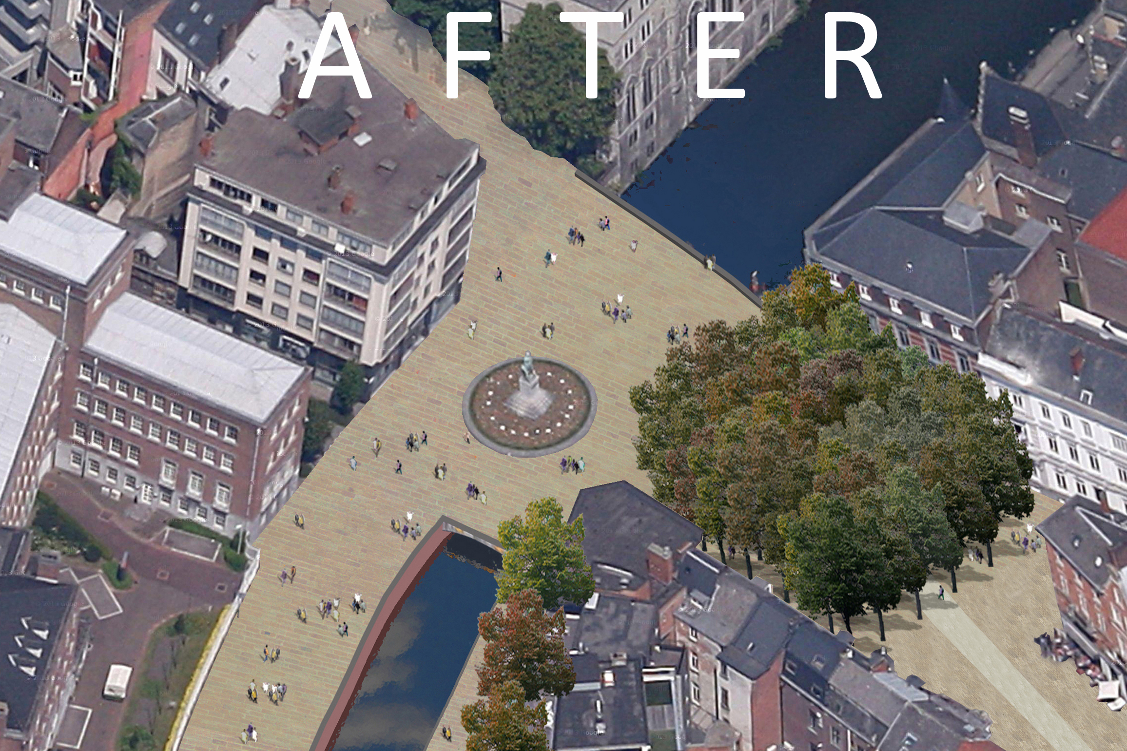 Dirk Coopman, architect, ruimtelijke ordening, Urban design, stedenbouw, , Architectuur, Gent,  Vlaanderenstraat, Francois laurentplein, pleinen, parken, stadsvernieuwing, city planning, openbaar vervoer, centrum ontwikkeling, stadsontwikkeling, city development, openbare ruimte, publieke ruimte