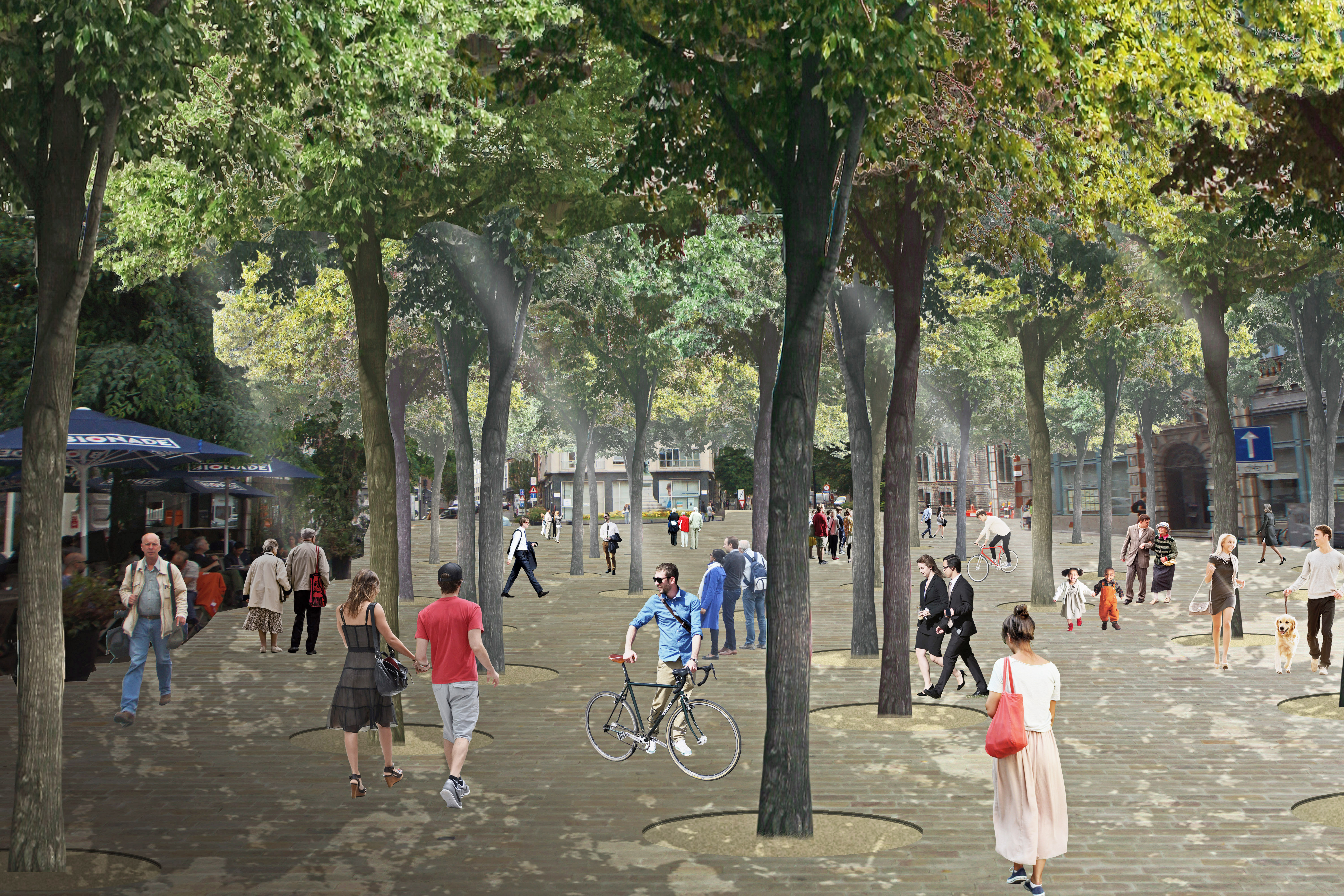 Dirk Coopman, architect, ruimtelijke ordening, Urban design, stedenbouw, , Architectuur, Gent, Vlaanderenstraat, Francois laurentplein, pleinen, parken, stadsvernieuwing, city planning, openbaar vervoer, centrum ontwikkeling, stadsontwikkeling, city development, openbare ruimte, publieke ruimte